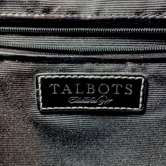 Vintage Talbots Black Wicket Basket Weave Bamboo Tassel Hobo Shoulder Bag - Picture 9 of 9